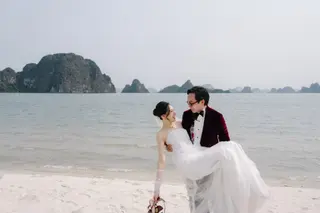 Chú rể Nam Anh — Tuxedo Printemps Velvet Đỏ Bordeaux, ảnh 10