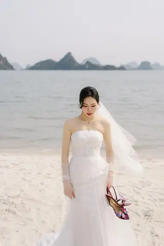 Chú rể Nam Anh — Tuxedo Printemps Velvet Đỏ Bordeaux, ảnh 14