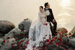 Chú rể Nam Anh — Tuxedo Printemps Velvet Đỏ Bordeaux, ảnh 36