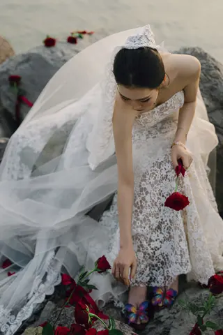 Chú rể Nam Anh — Tuxedo Printemps Velvet Đỏ Bordeaux, ảnh 38