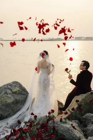 Chú rể Nam Anh — Tuxedo Printemps Velvet Đỏ Bordeaux, ảnh 41