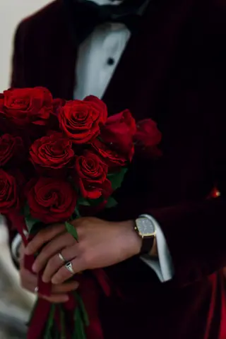 Chú rể Nam Anh — Tuxedo Printemps Velvet Đỏ Bordeaux, ảnh 48