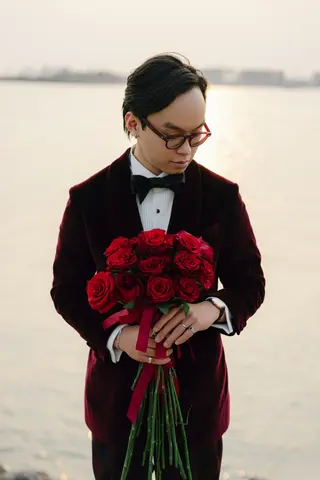 Chú rể Nam Anh — Tuxedo Printemps Velvet Đỏ Bordeaux, ảnh 50
