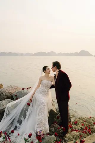 Chú rể Nam Anh — Tuxedo Printemps Velvet Đỏ Bordeaux, ảnh 69