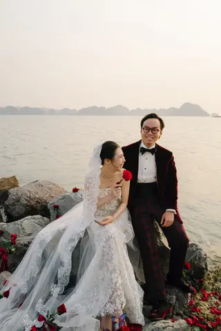 Chú rể Nam Anh — Tuxedo Printemps Velvet Đỏ Bordeaux, ảnh 73
