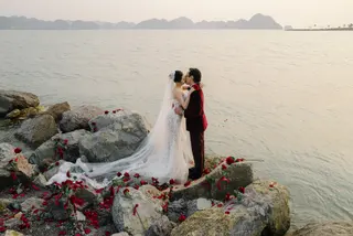 Chú rể Nam Anh — Tuxedo Printemps Velvet Đỏ Bordeaux, ảnh 74