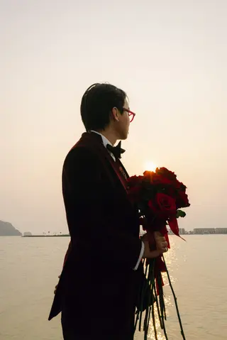 Chú rể Nam Anh — Tuxedo Printemps Velvet Đỏ Bordeaux, ảnh 77