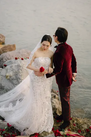 Chú rể Nam Anh — Tuxedo Printemps Velvet Đỏ Bordeaux, ảnh 87