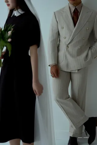 Chú rể Huy Quang — Medici Beige Kẻ Kim, ảnh 1