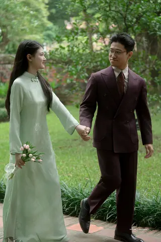 Chú rể Huy Quang — Australian Merino Wool Tím Mận, ảnh 3